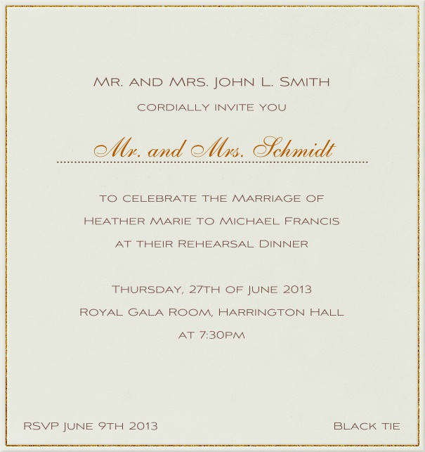 Paper color, classic Wedding Invitation Template.