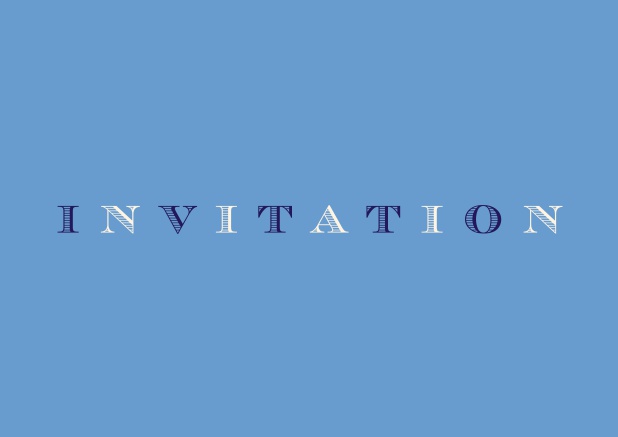 Online Invitation card with different color letters.
