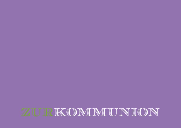 zur Kommunion - Lila - Kommunion Online Einladungskarte zur Kommunion Lila.