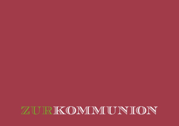 Online Einladungskarte zur Kommunion Rot.