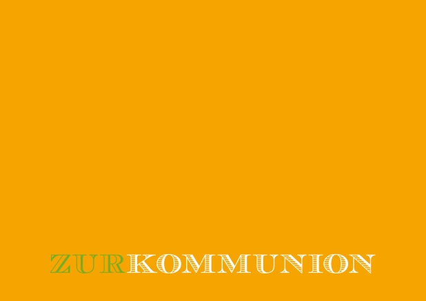 Online Einladungskarte zur Kommunion Gelb.