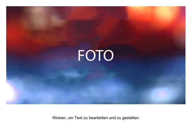 Einfach gestaltete Online Fotokarte mit Rahmen in Querformat mit einem Fotofeld zum Foto selber hochladen inkl. Textfeld.
