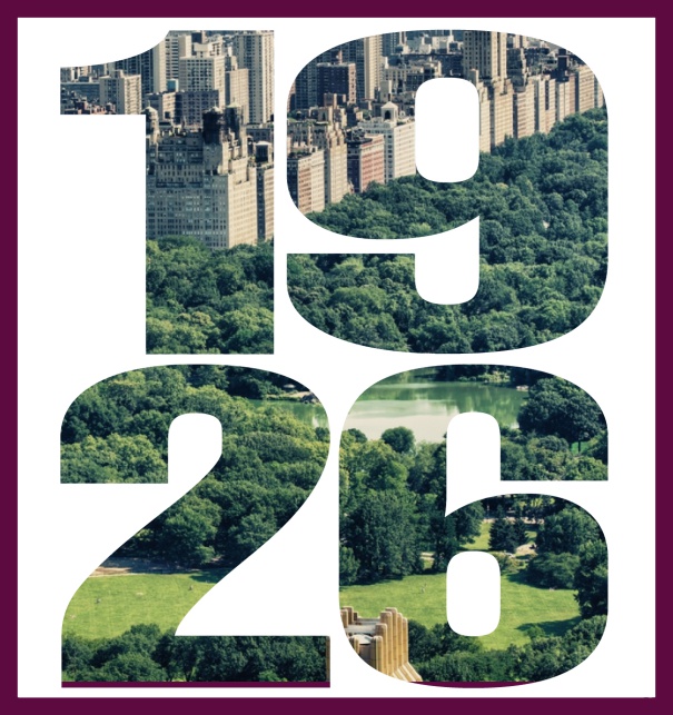 Online Einladungskarte mit ausgeschnittener 1926 für eigenes Foto Lila.