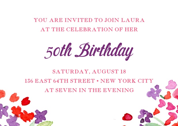 50th birthday online invitations