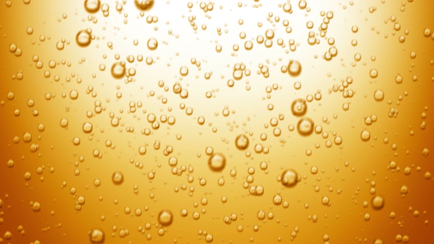 Video of champagne bubbles rising to the top