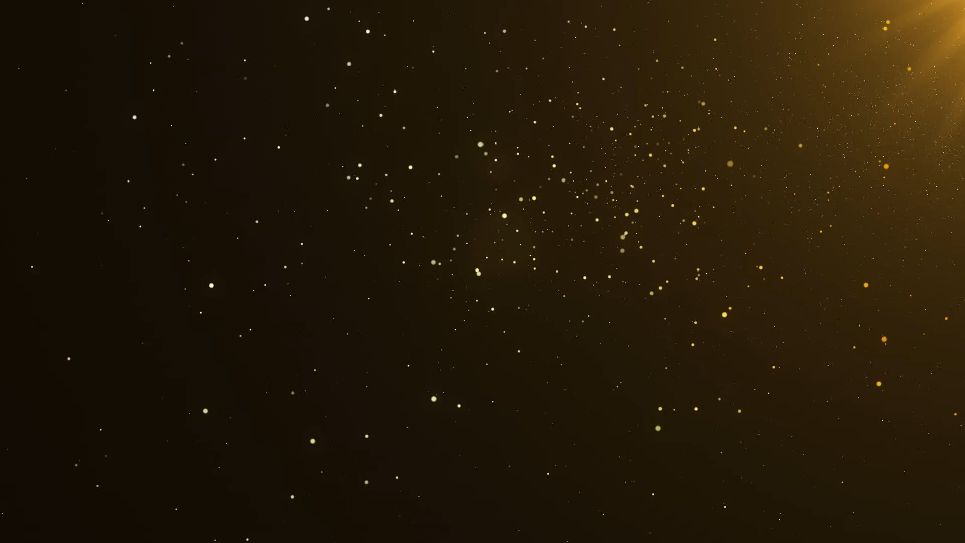 Video background with golden snow falling endlessly