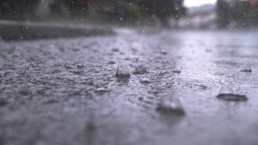 Video of rain drops