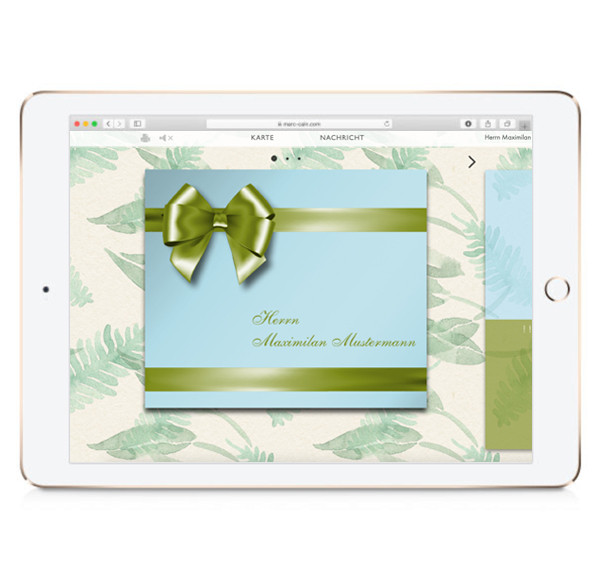 Geschenkbox auf dem iPad