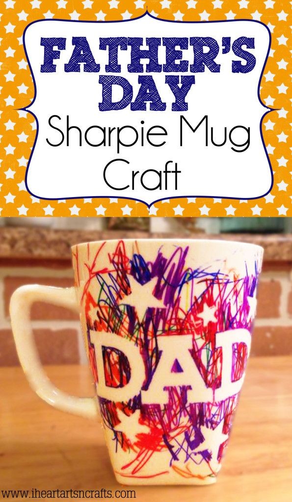 Colorful Father's Day Mug wih "Dad" written on it.