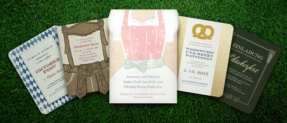 Invitations for the next Oktoberfest party.