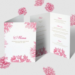 Menu card example