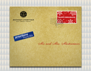 Golden online envelope front